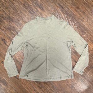 WESTBOUND OLIVE LONG SLEEVE MOCK TURTLENECK TOP